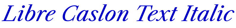 Libre Caslon Text Italic fuente